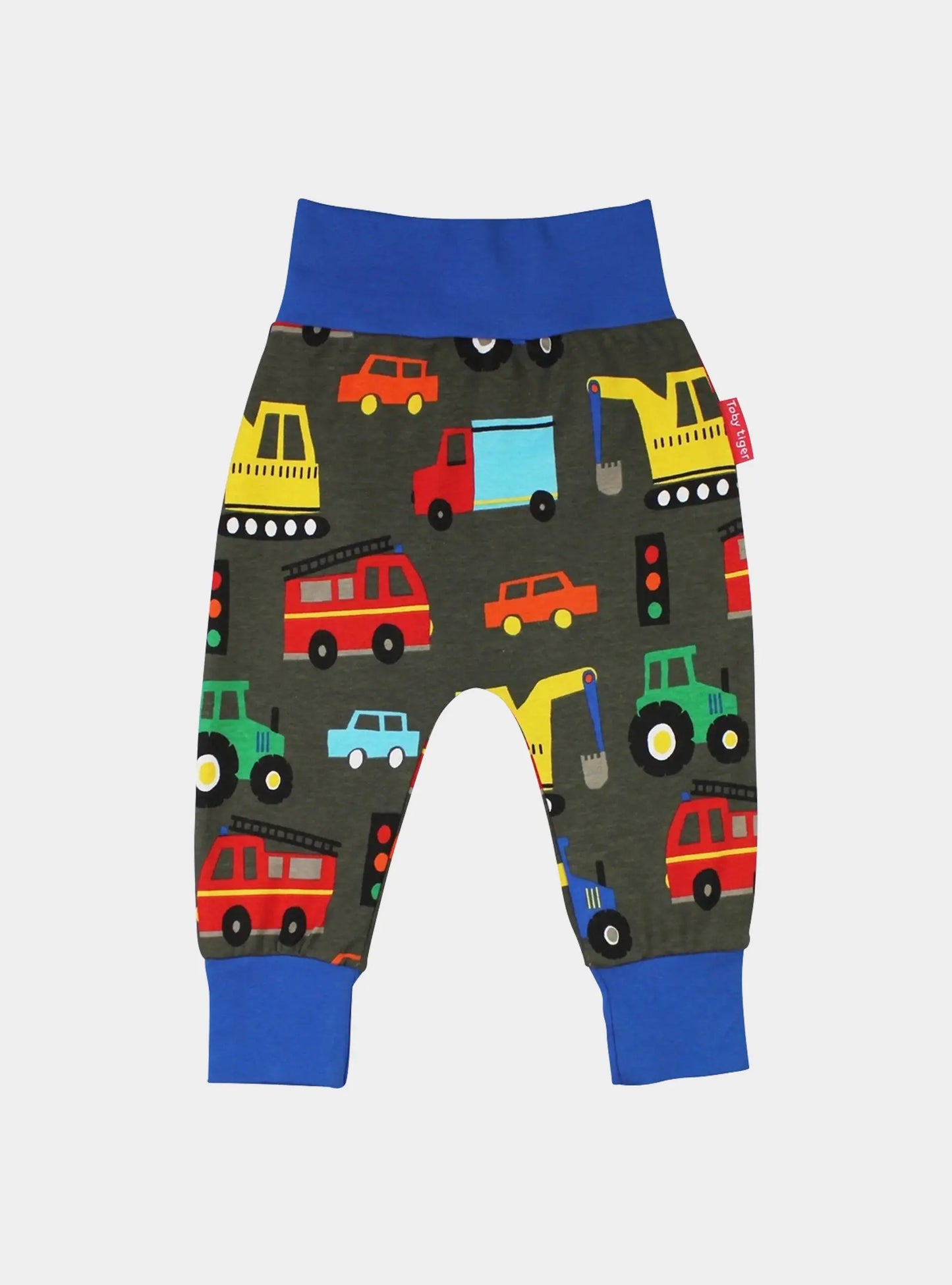 Organic Transport Print Yoga Pants Toby Tiger