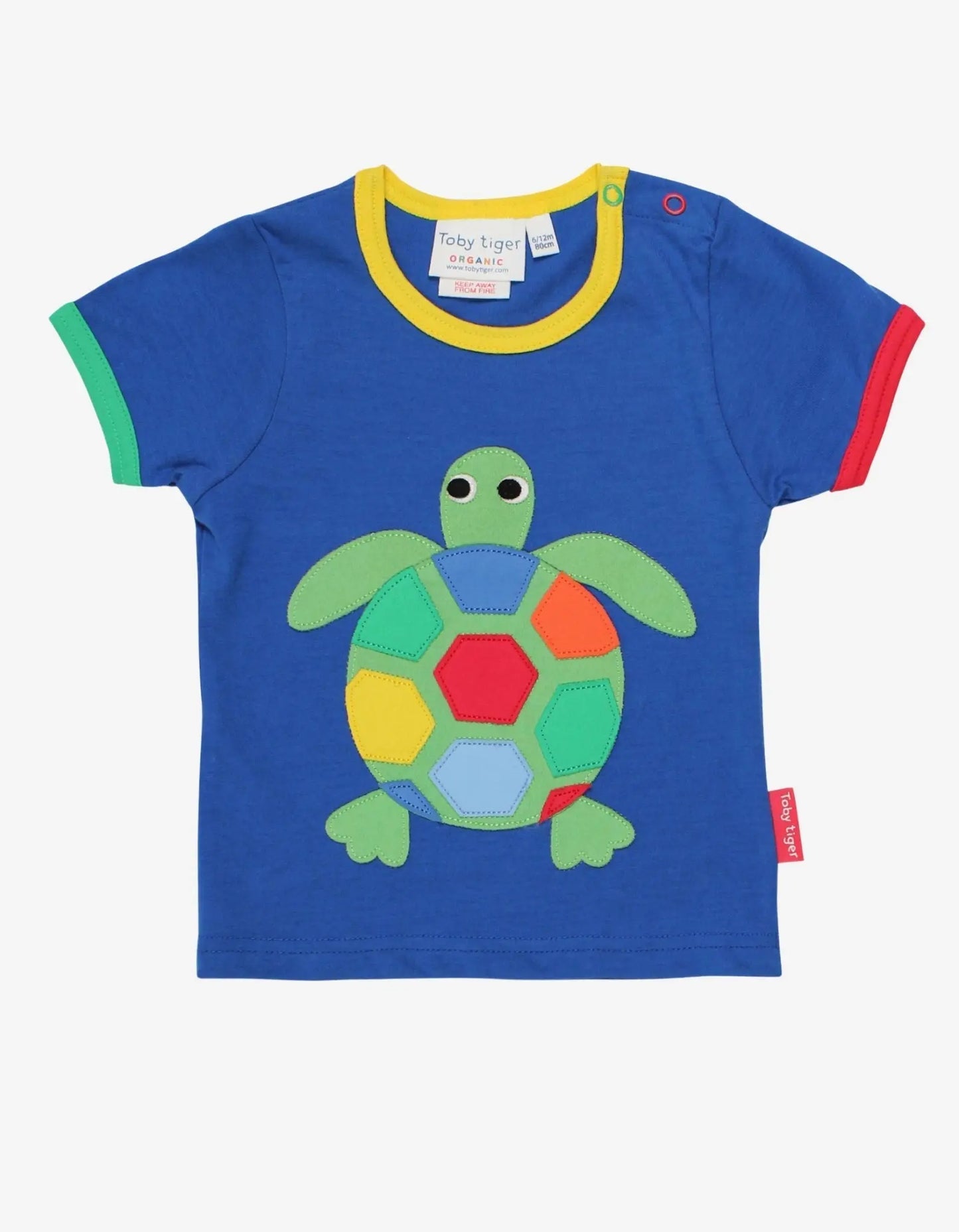 Organic Turtle Applique Short-Sleeved T-Shirt Toby Tiger