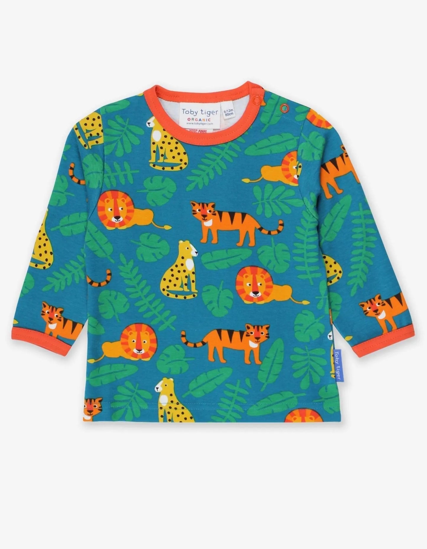 Organic Wild Cats Print Long-Sleeved T-Shirt Toby Tiger