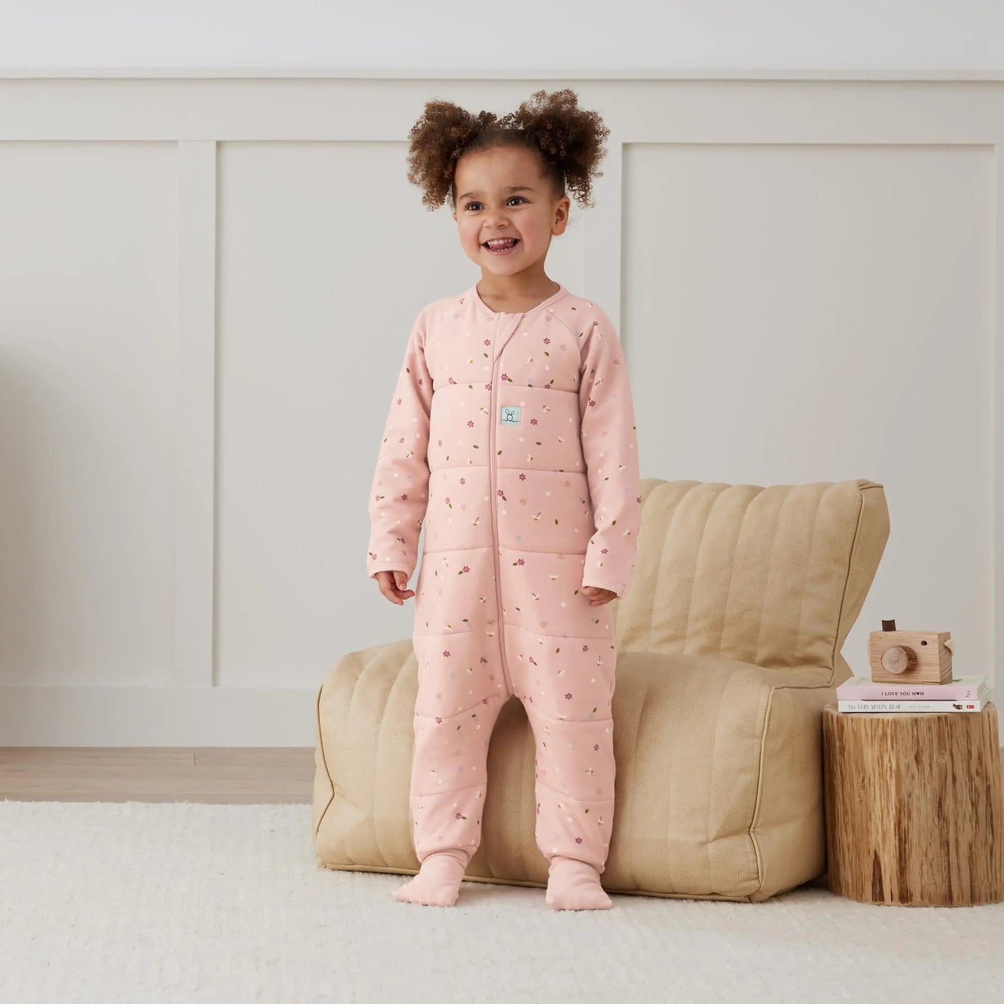 Organic Winter Long Sleeved Sleep Onesie - Daisy 3.5 TOG ergoPouch