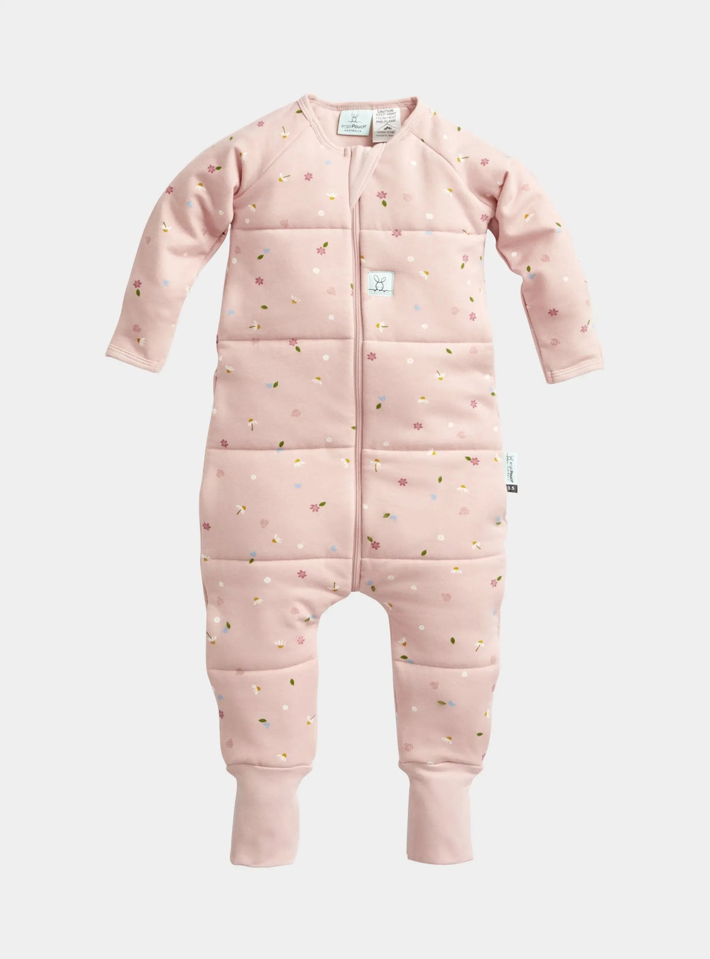Organic Winter Long Sleeved Sleep Onesie - Daisy 3.5 TOG ergoPouch