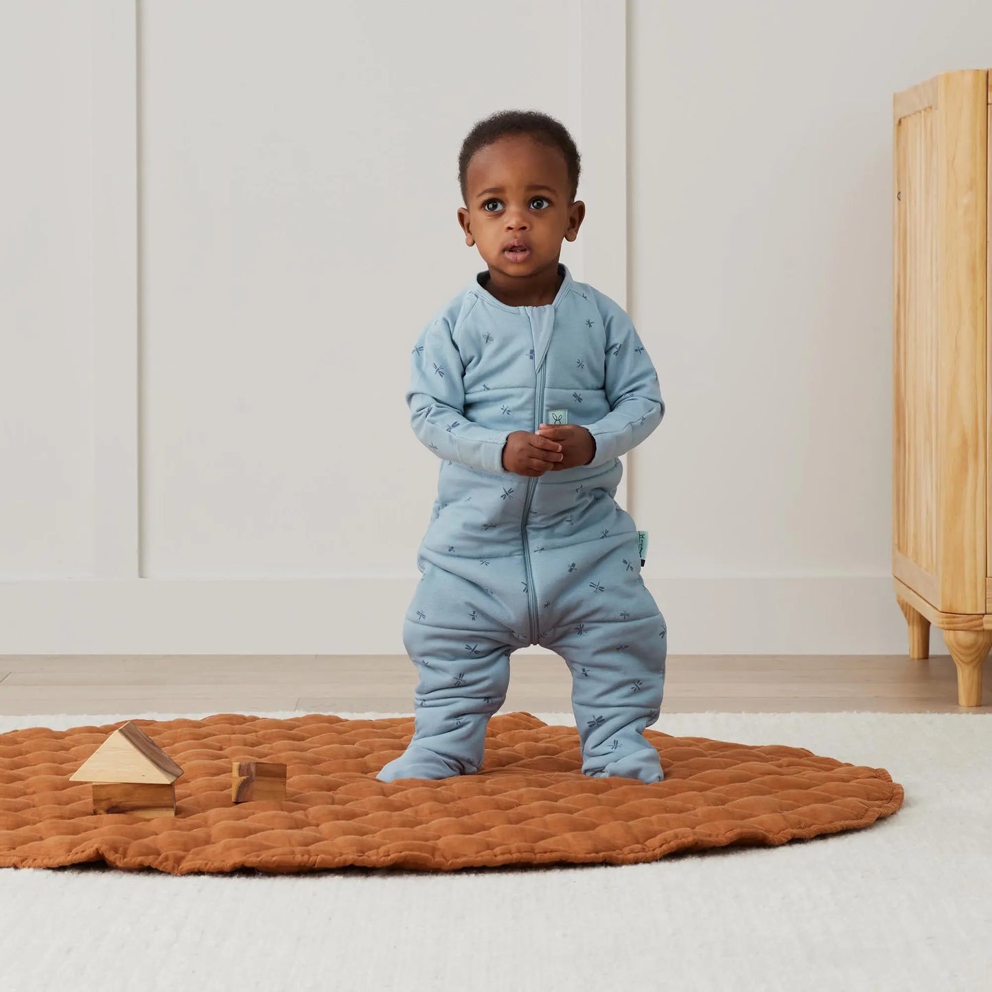 Organic Winter Long Sleeved Sleep Onesie - Dragonflies 3.5 TOG ergoPouch