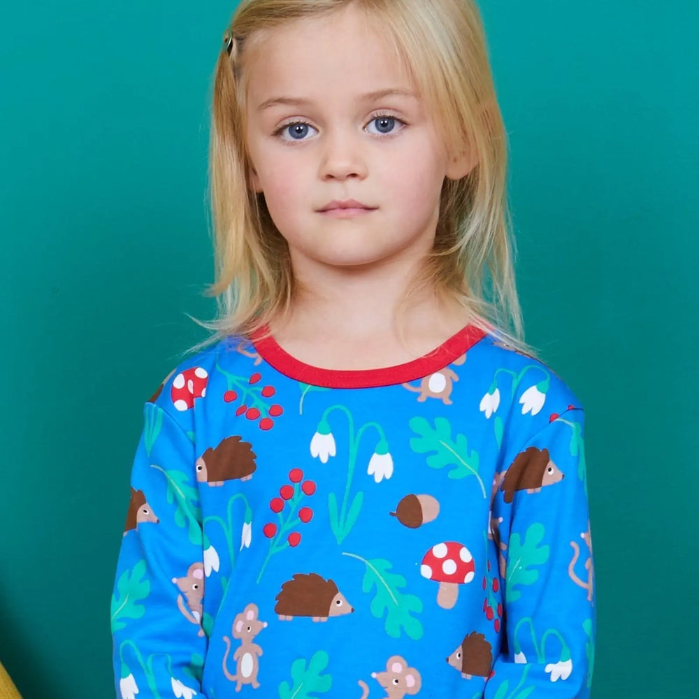 Organic Woodland Print Long-Sleeved T-Shirt Toby Tiger