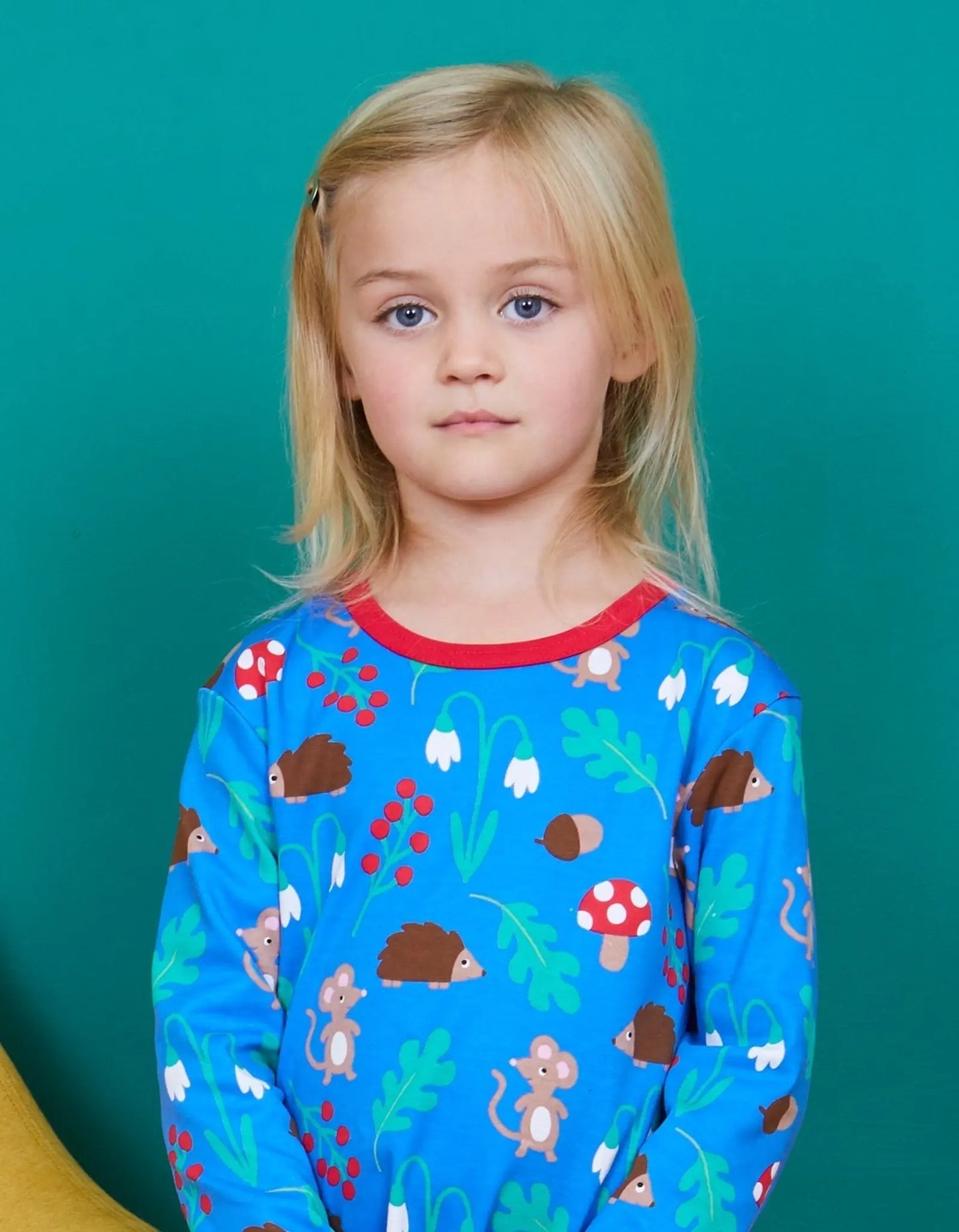 Organic Woodland Print Long-Sleeved T-Shirt Toby Tiger