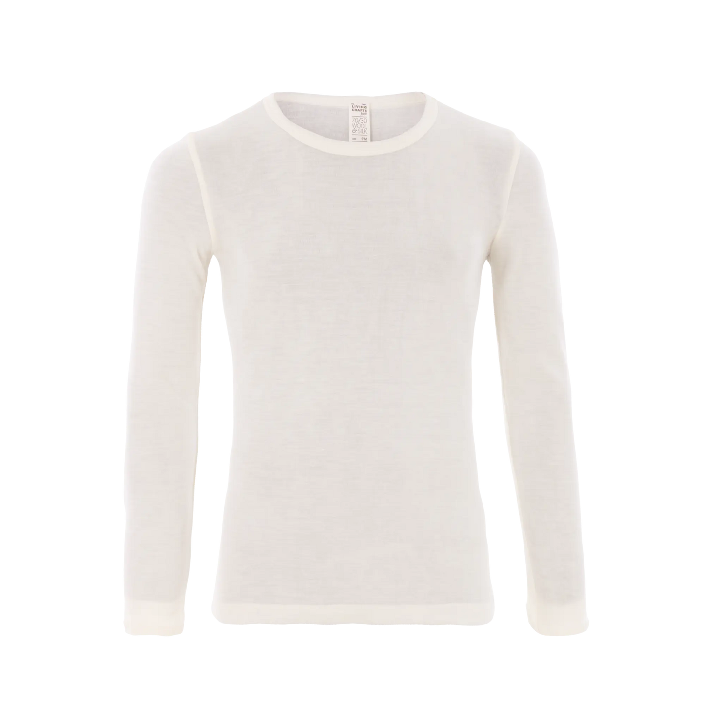 Organic Wool & Silk Long Sleeve T-shirt: Mens Earth Wardrobe