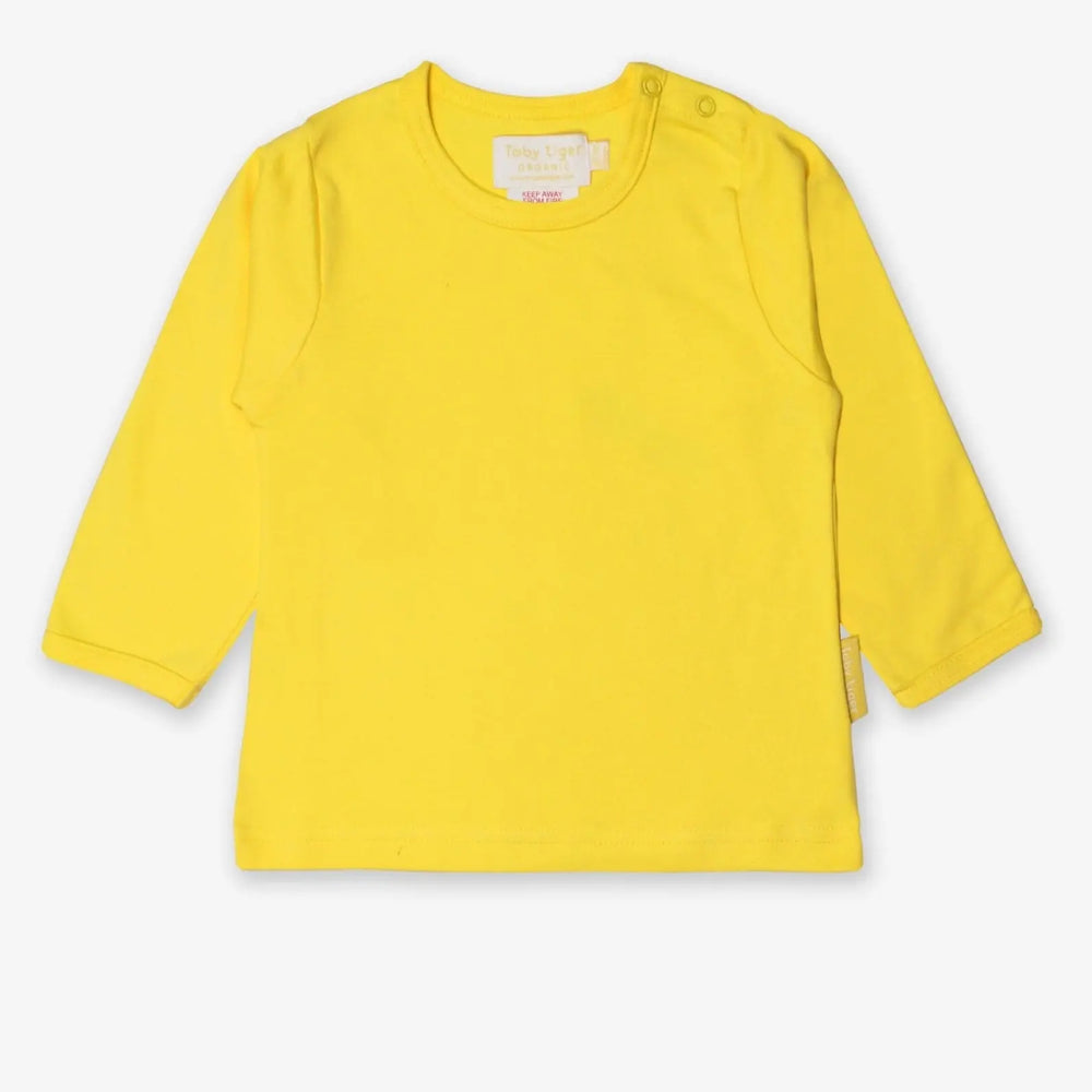 Organic Yellow Basic Long-Sleeved T-Shirt Toby Tiger