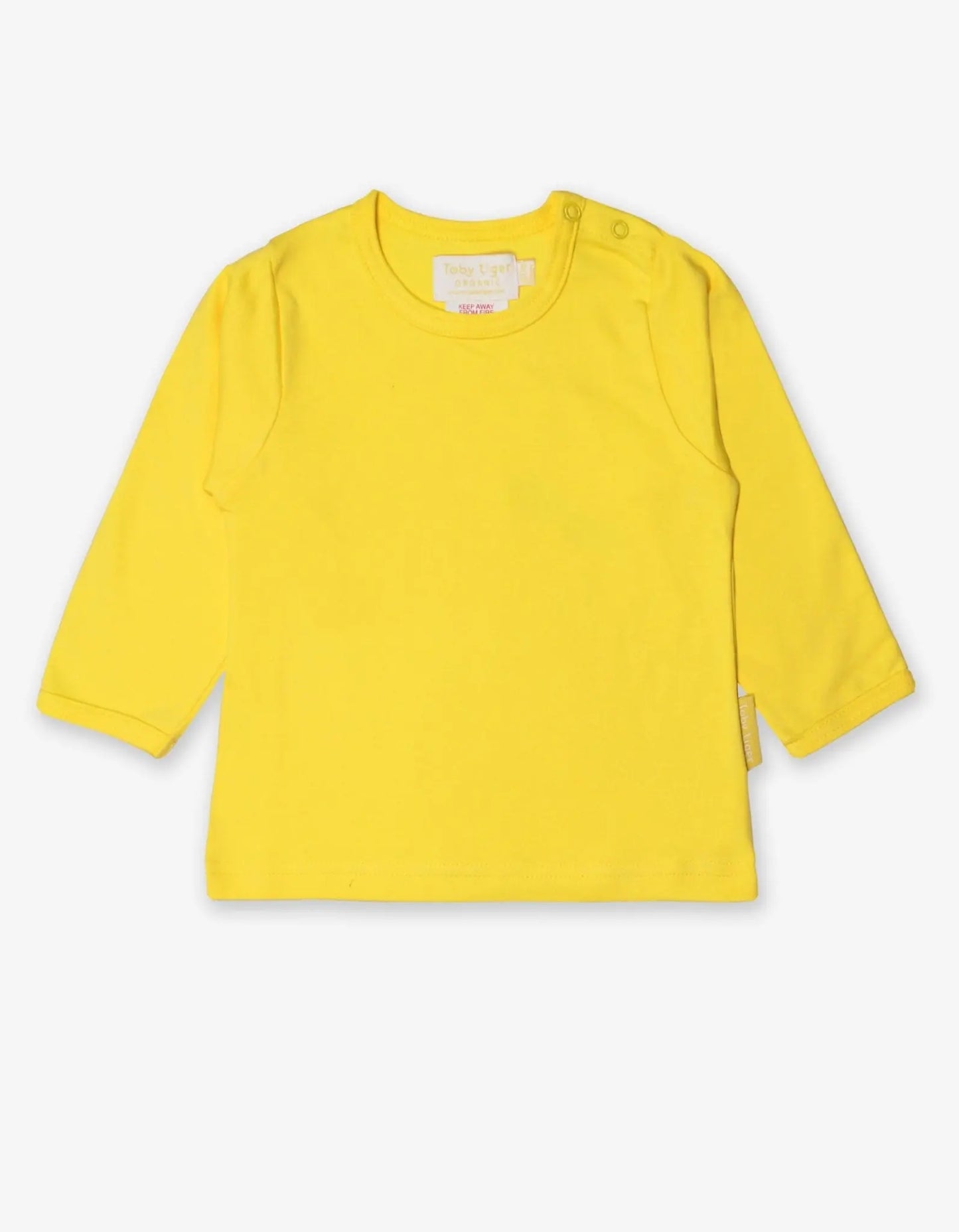 Organic Yellow Basic Long-Sleeved T-Shirt Toby Tiger
