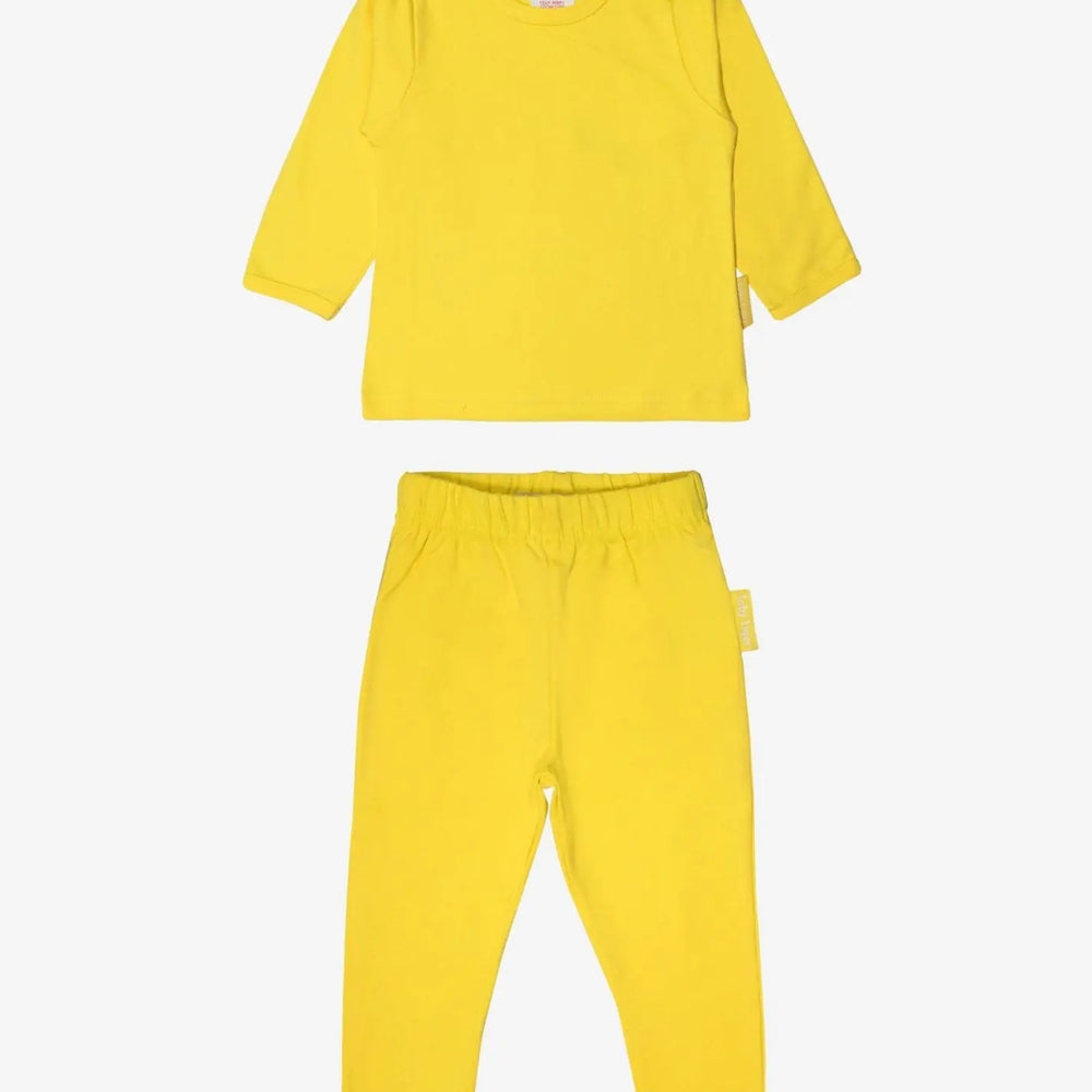 Organic Yellow Basic Long-Sleeved T-Shirt & Leggings Bundle Toby Tiger