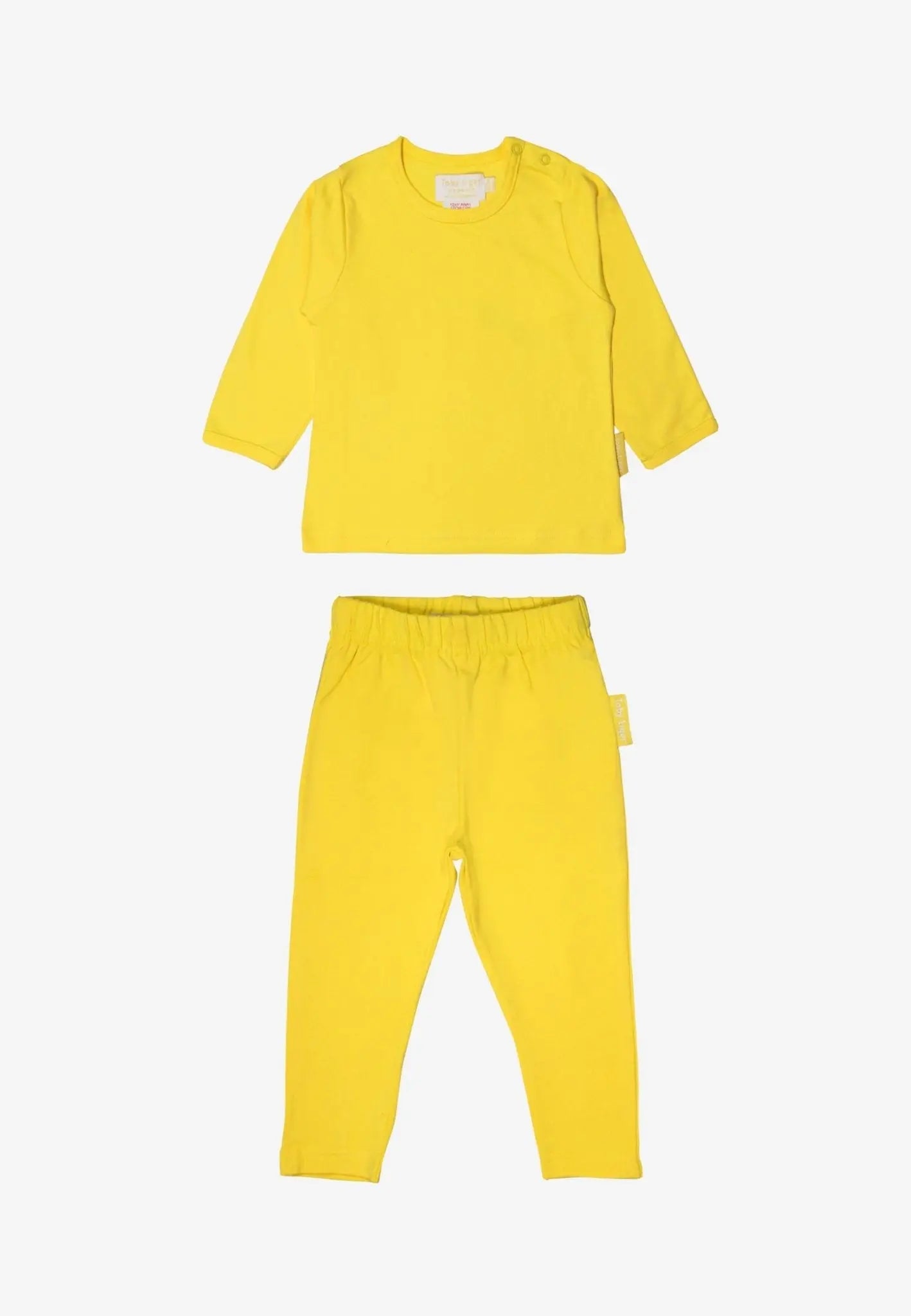 Organic Yellow Basic Long-Sleeved T-Shirt & Leggings Bundle Toby Tiger