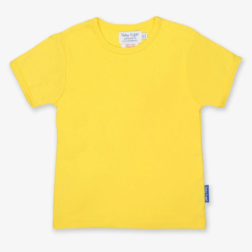 Organic Yellow Basic Short-Sleeved T-Shirt Toby Tiger