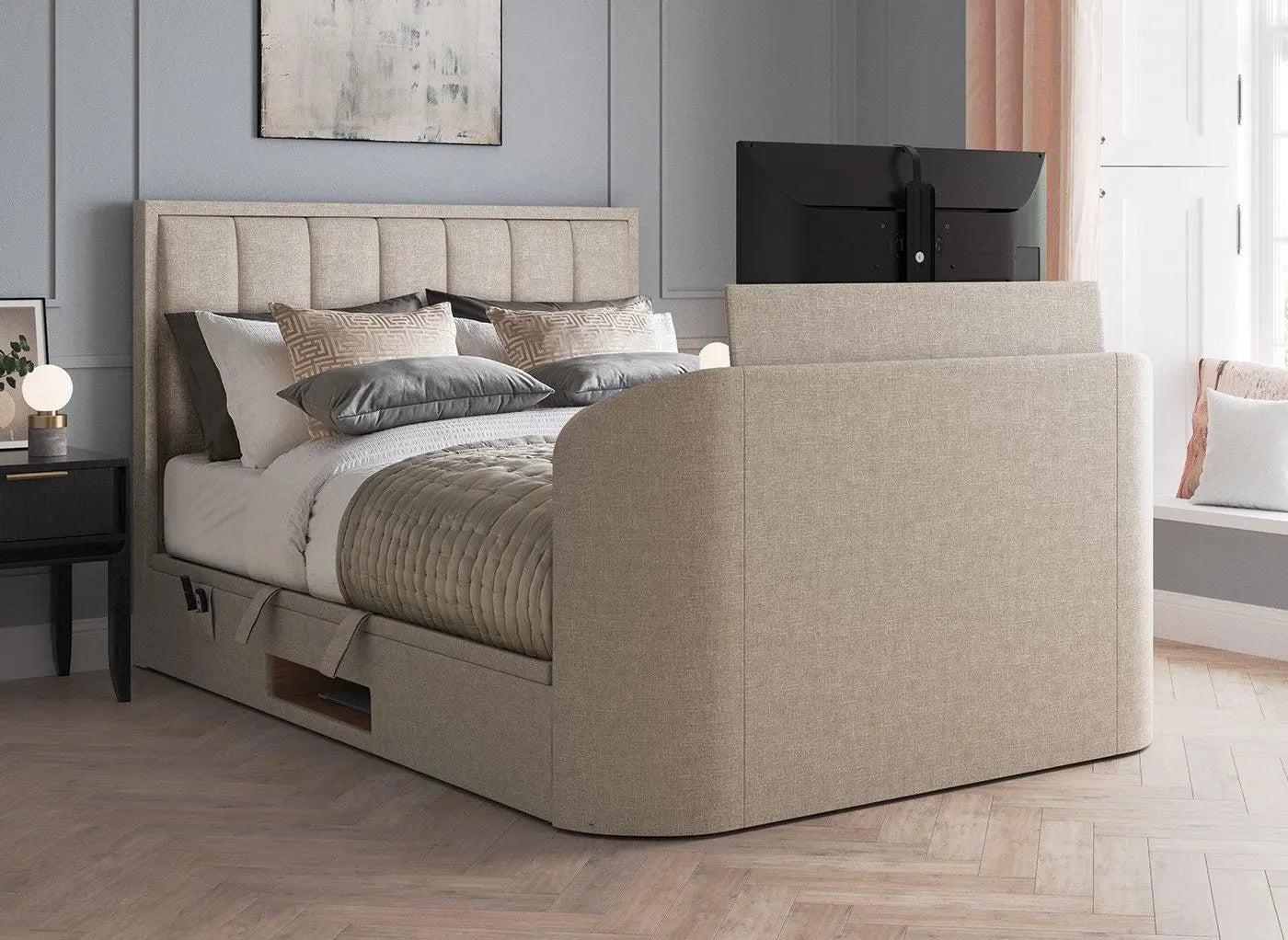 Osaka Ottoman TV Bed - Cream Dreams