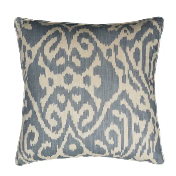 Otter Denim, Sustainable Feather, Cushion Eco-conscious & Cotton & Cotton Blend & Linen & Linen Blend Ikat Andrew Martin