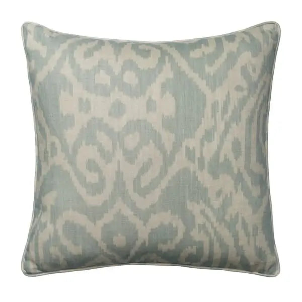 Otter Duck Egg, Sustainable Feather, Cushion Eco-conscious & Cotton & Cotton Blend & Linen & Linen Blend Ikat Andrew Martin