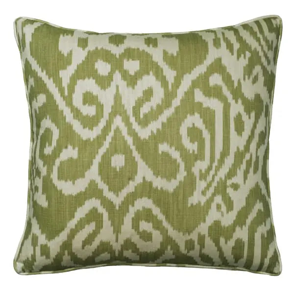 Otter Leaf, Sustainable Feather, Cushion Eco-conscious & Cotton & Cotton Blend & Linen & Linen Blend Ikat Andrew Martin