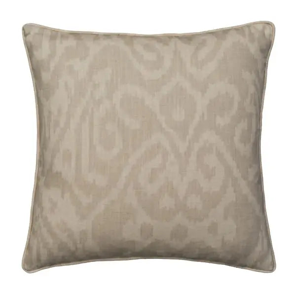 Otter Stone, Sustainable Feather, Cushion Chenille & Cotton & Linen & Linen Blend Ikat Andrew Martin