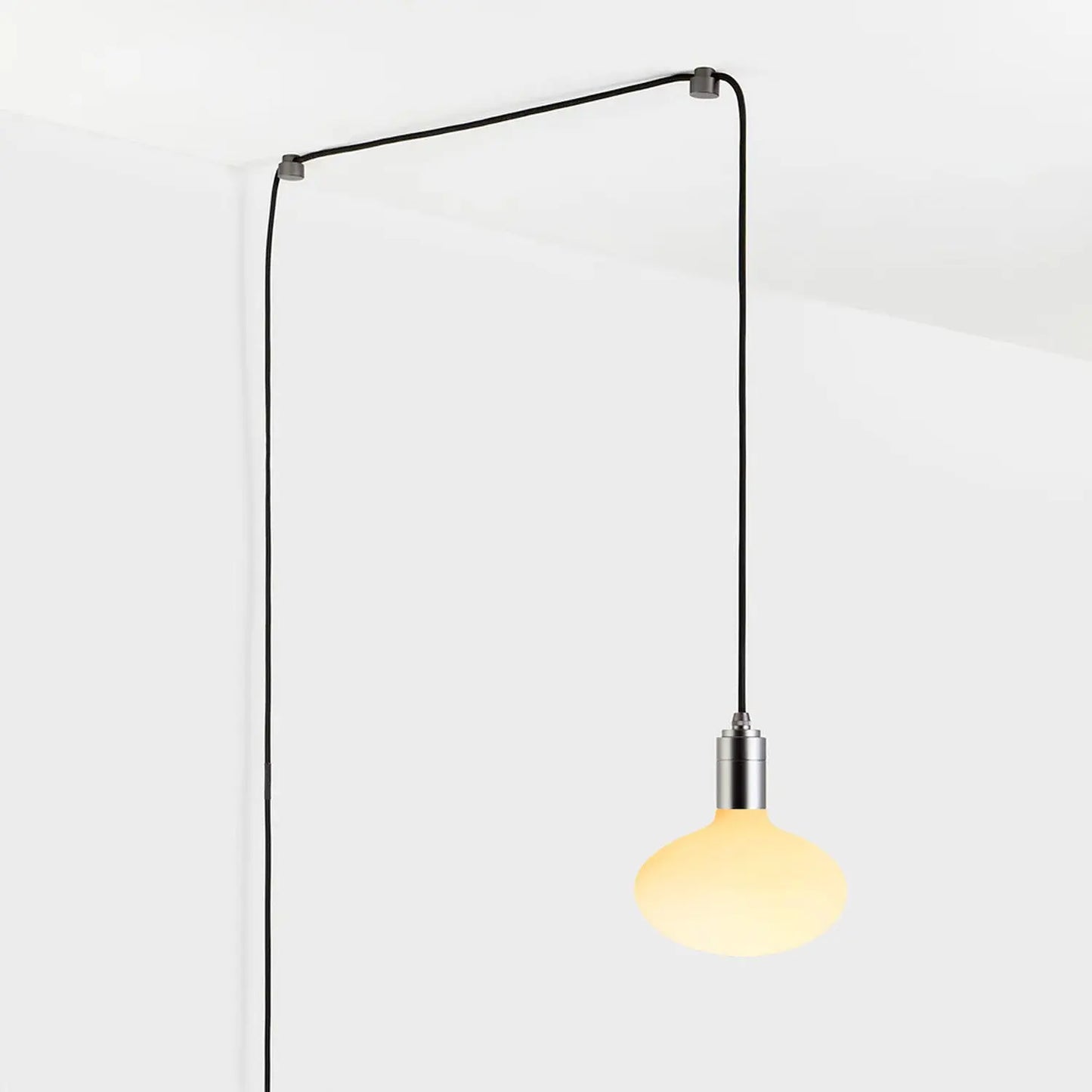 Oval Dim-to-Warm Plug-In Pendant in Graphite Tala