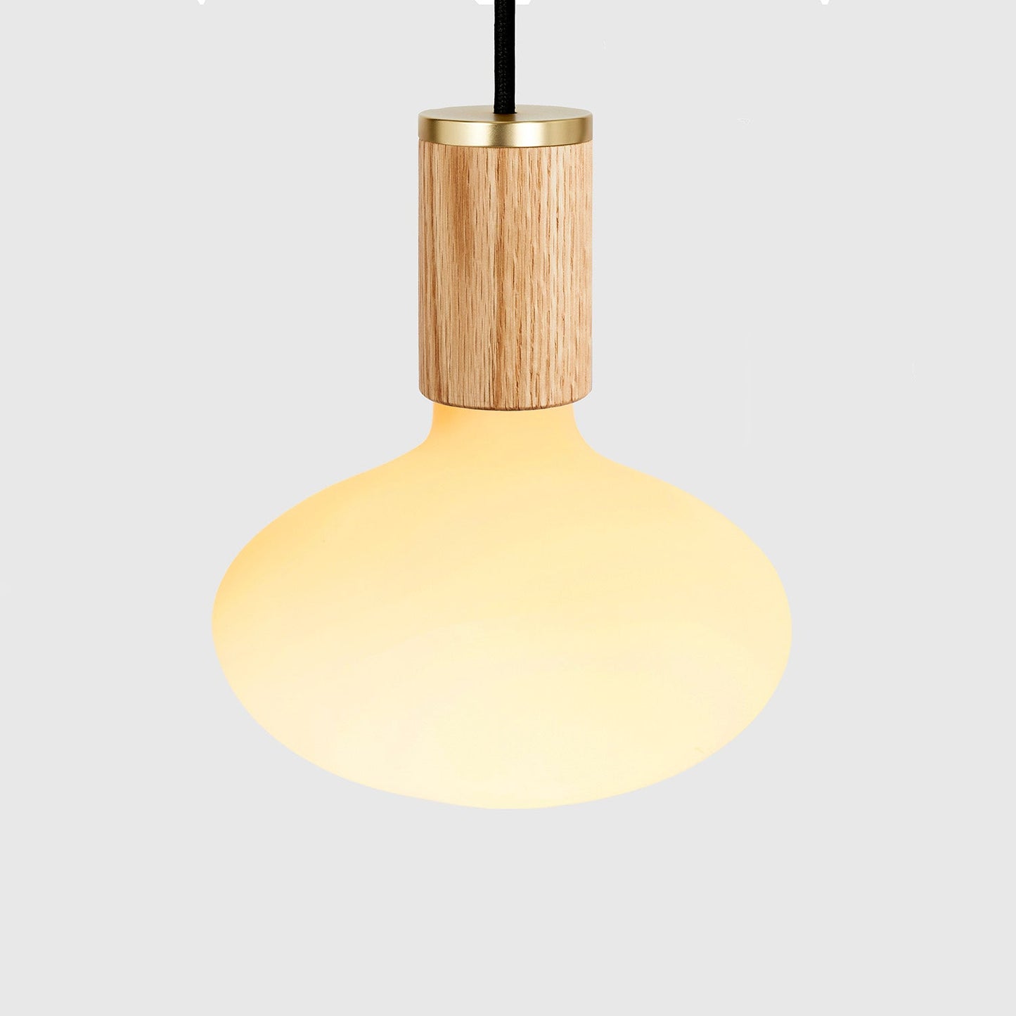 Oval Dim-to-Warm Pendant Light in Oak Tala