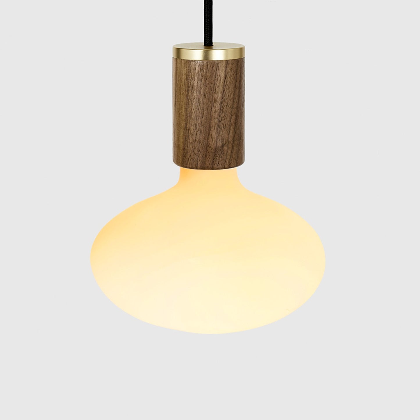 Oval Dim-to-Warm Pendant Light in Walnut Tala