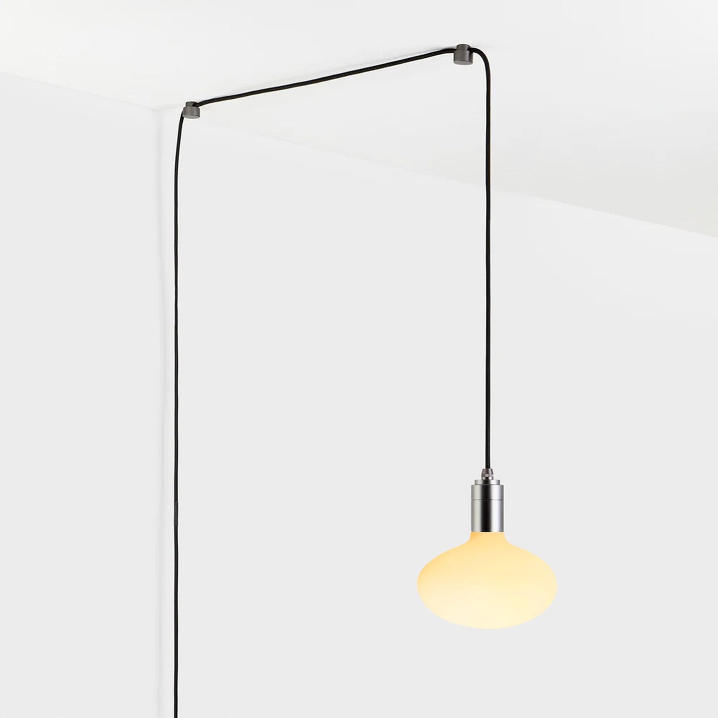 Oval Dim-to-Warm Plug-In Pendant in Graphite Tala