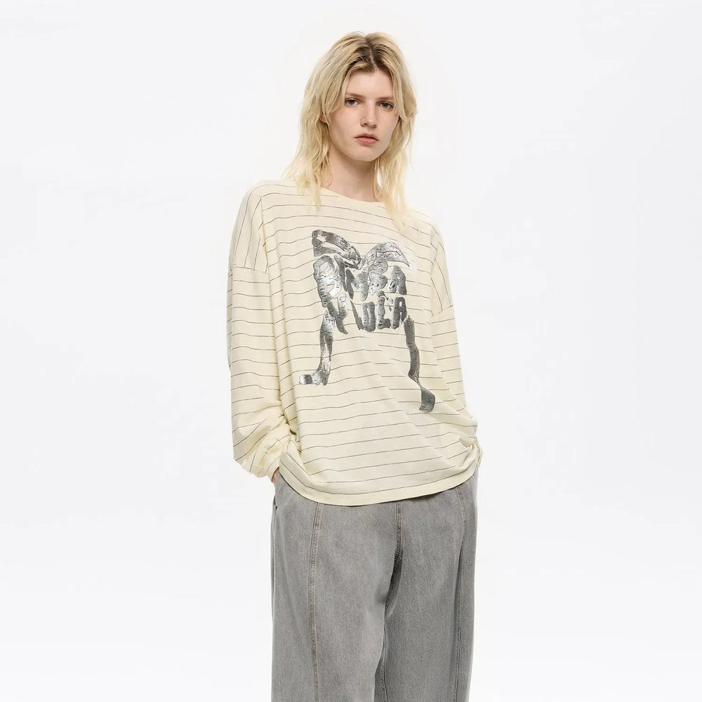 Oversize vanilla logo tie T-shirt Bimba y Lola UK