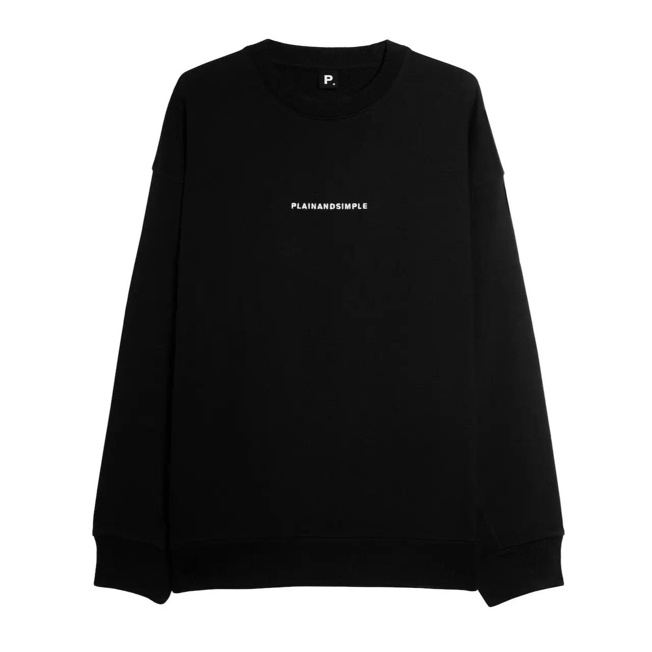 Oversized Heavyweight Mens Organic Logo Sweatshirt PLAINANDSIMPLE