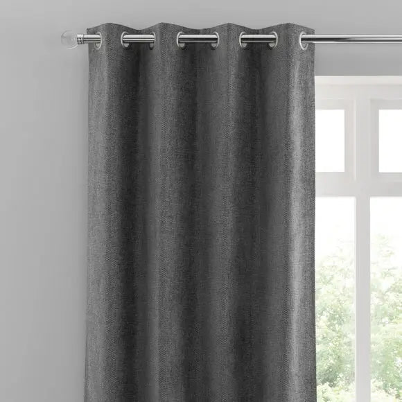 Oxford Chenille Eyelet Curtains Dunelm