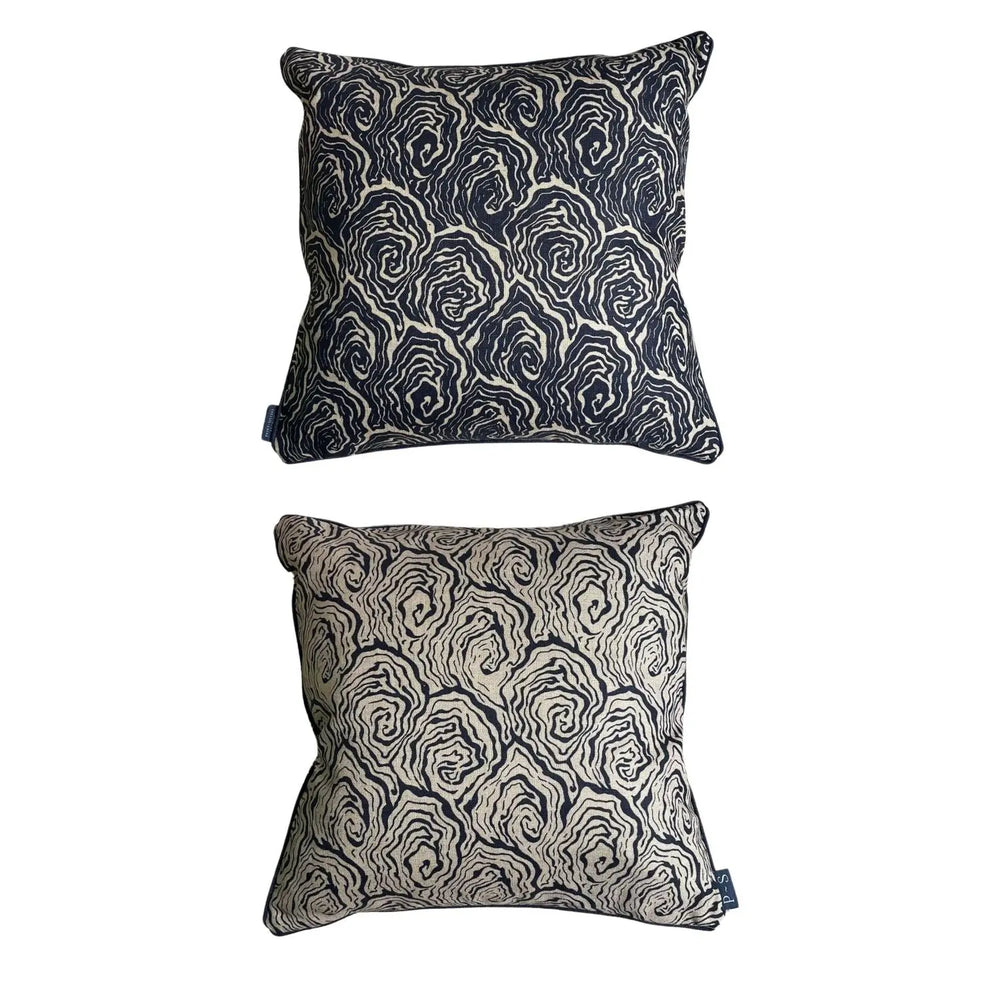 Oysters Monochrome Cushion Print~Sisters