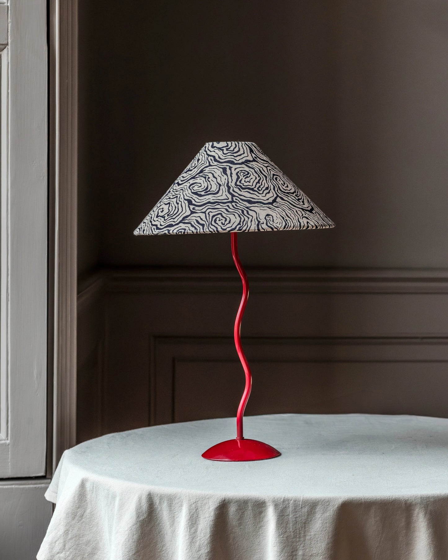 Oysters Monochrome Tapered Cone Lampshade (Medium) Print Sisters
