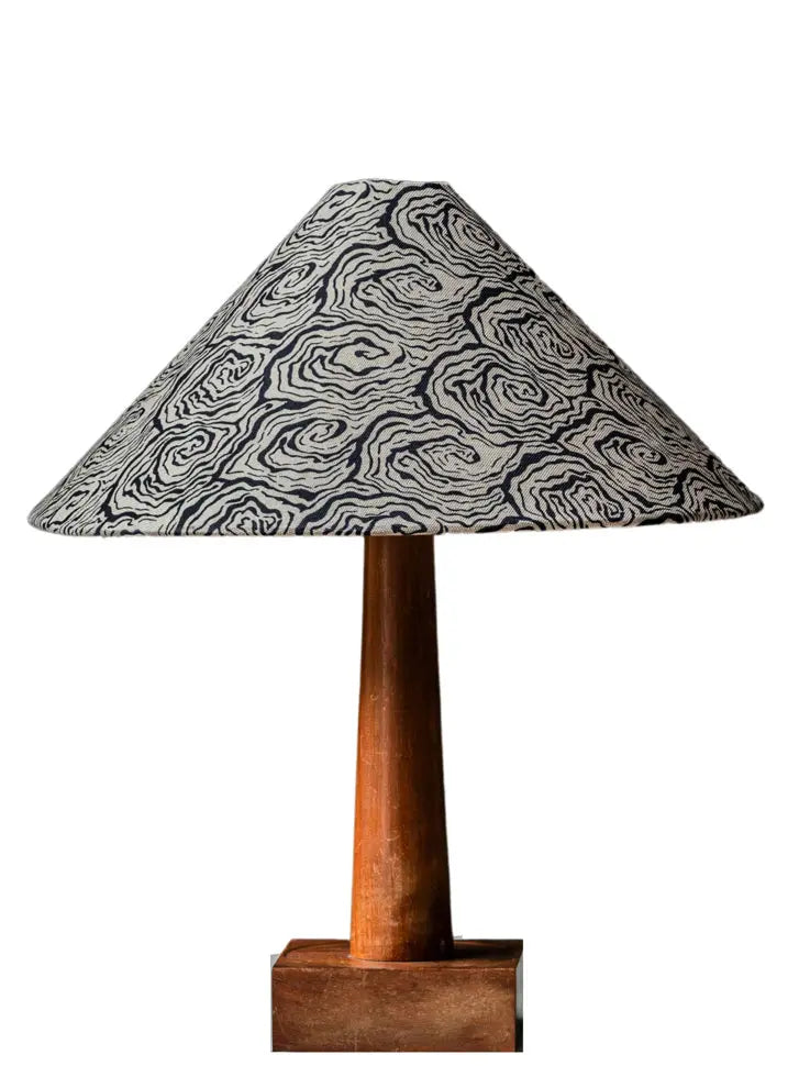 Oysters Monochrome Tapered Cone Lampshade (large) Print~Sisters