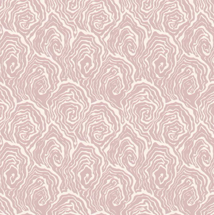 Oysters - in Venus Pink - Wallpaper Print~Sisters