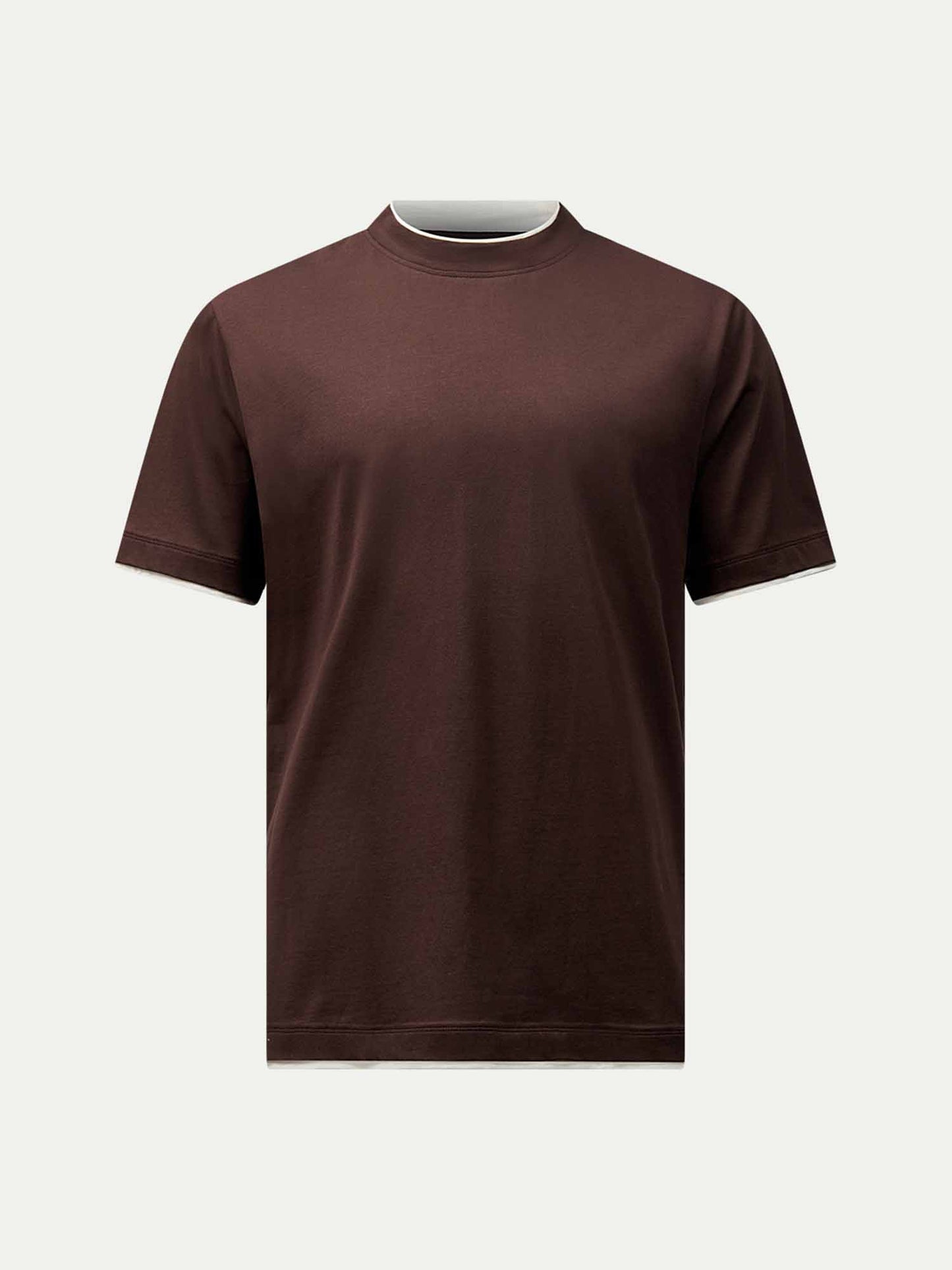 Double Layer Mercerised Cotton T-Shirt Java Peckham Rye