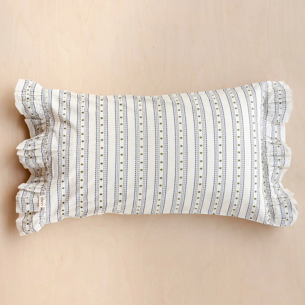 Pair of Cotton Pillowcases in Olive Wave TartanBlanketCo