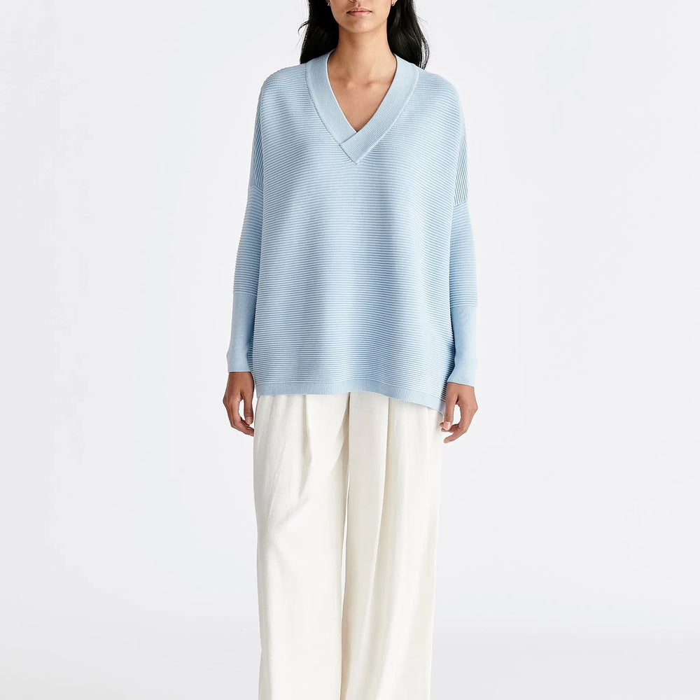 Paisie V-Neck Ribbed Jumper Paisie