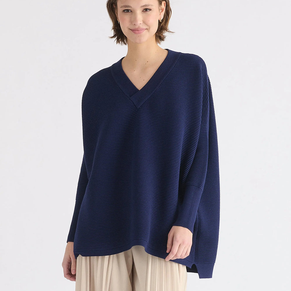 Paisie V-Neck Ribbed Jumper Paisie