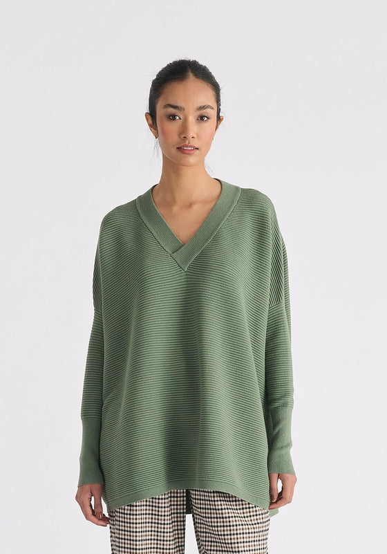 Paisie V-Neck Ribbed Jumper Paisie