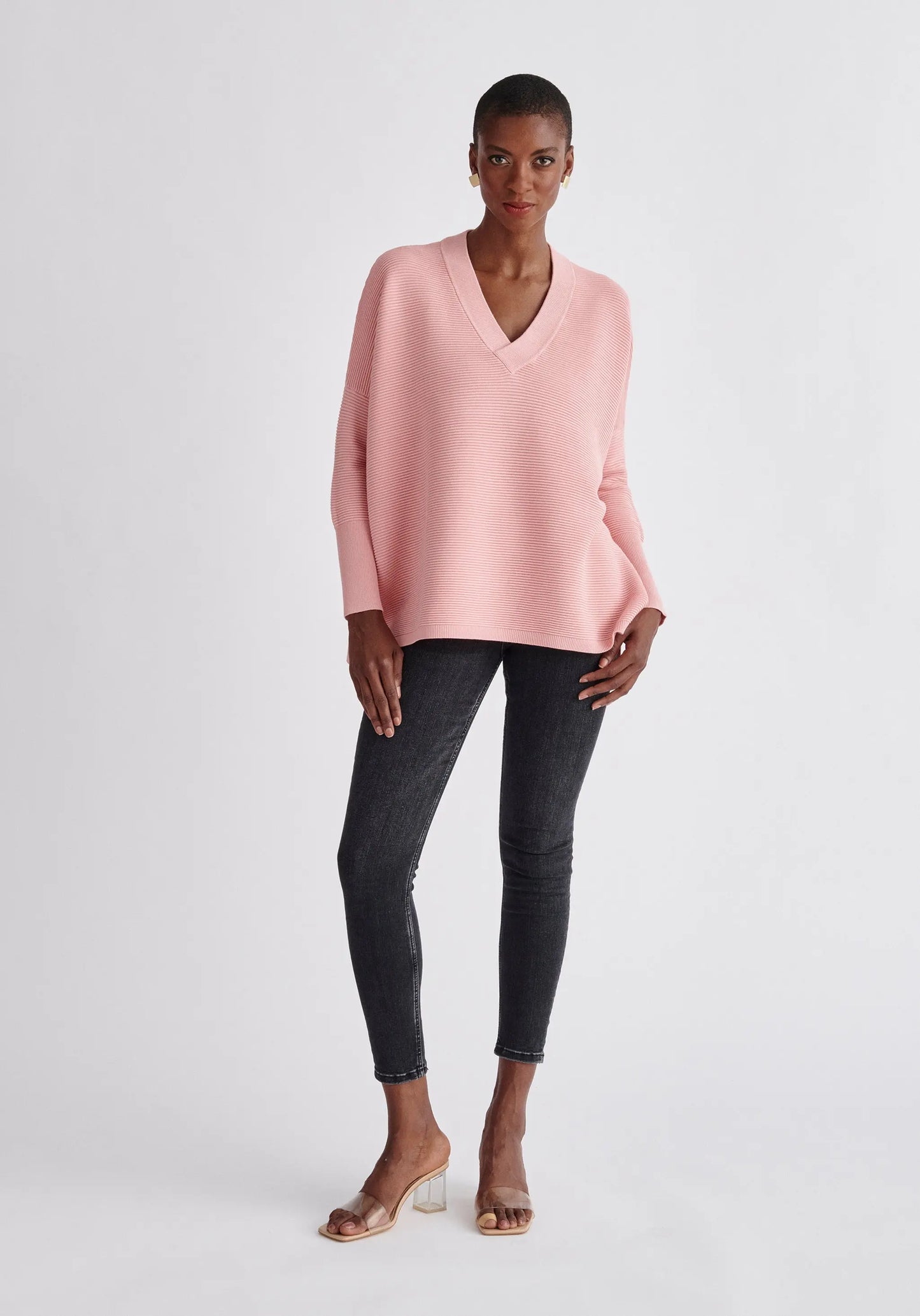 Paisie V-Neck Ribbed Jumper Paisie