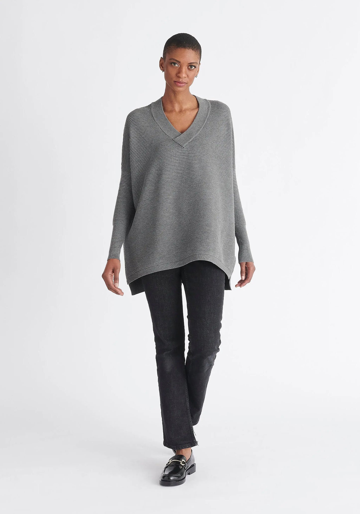Paisie V-Neck Ribbed Jumper Paisie