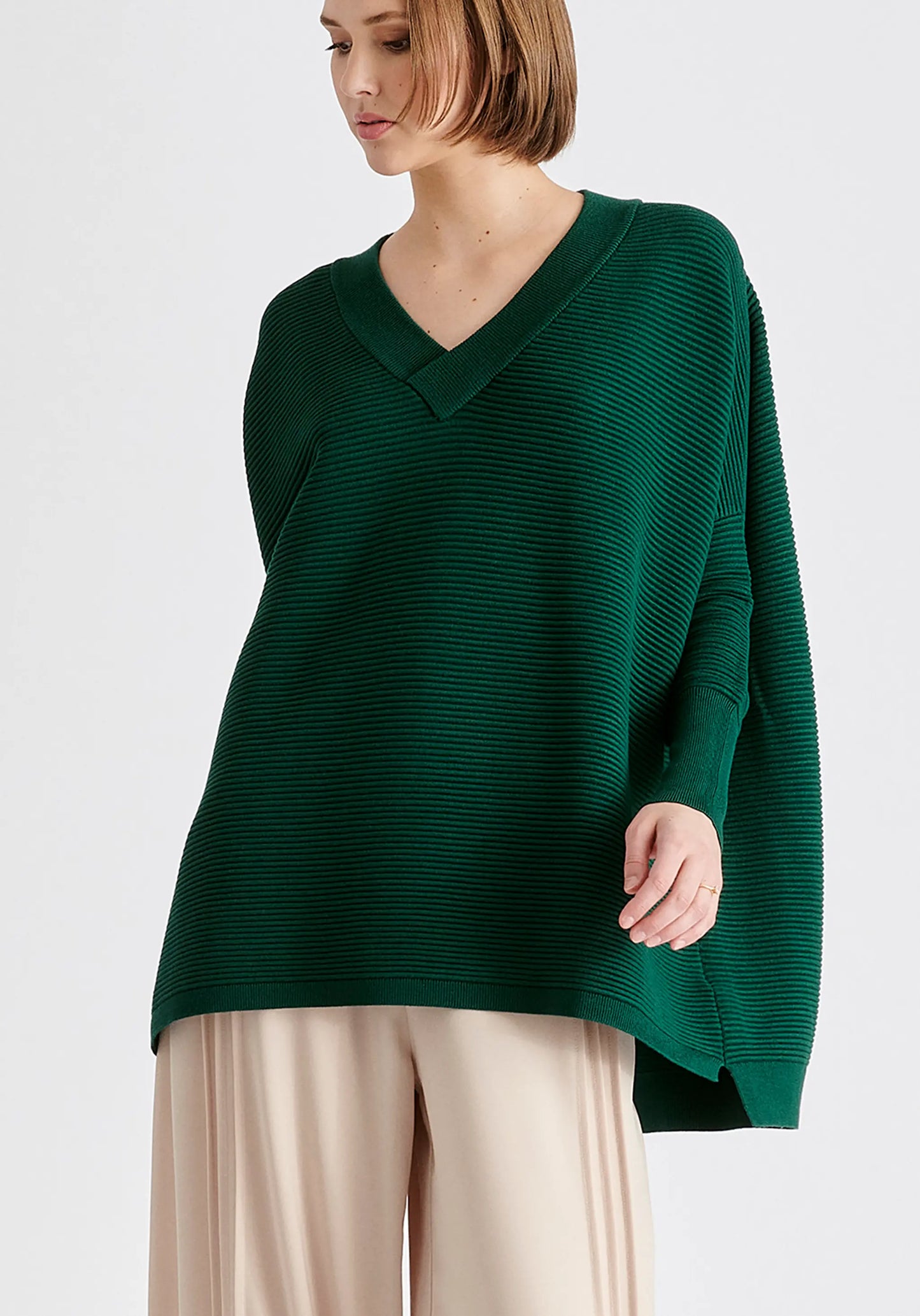Paisie V-Neck Ribbed Jumper Paisie