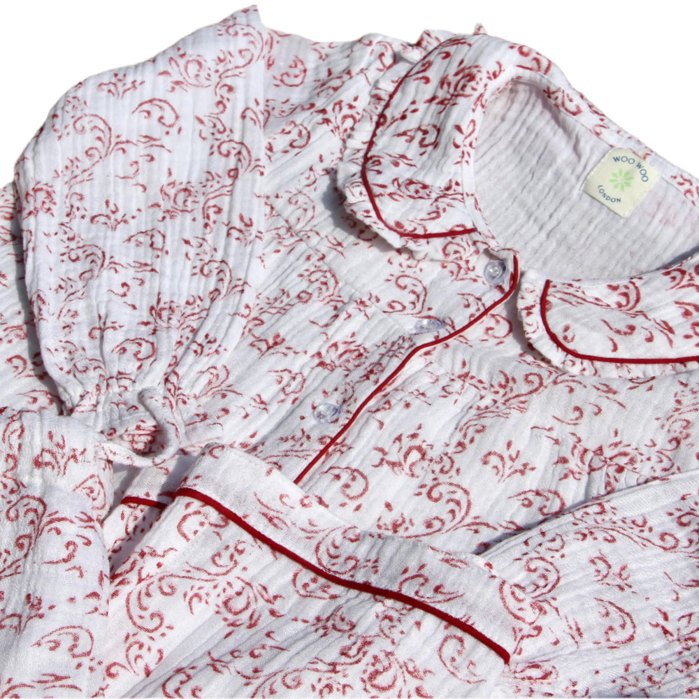 Paisley Organic Muslin Children's Pyjamas Woo Woo London