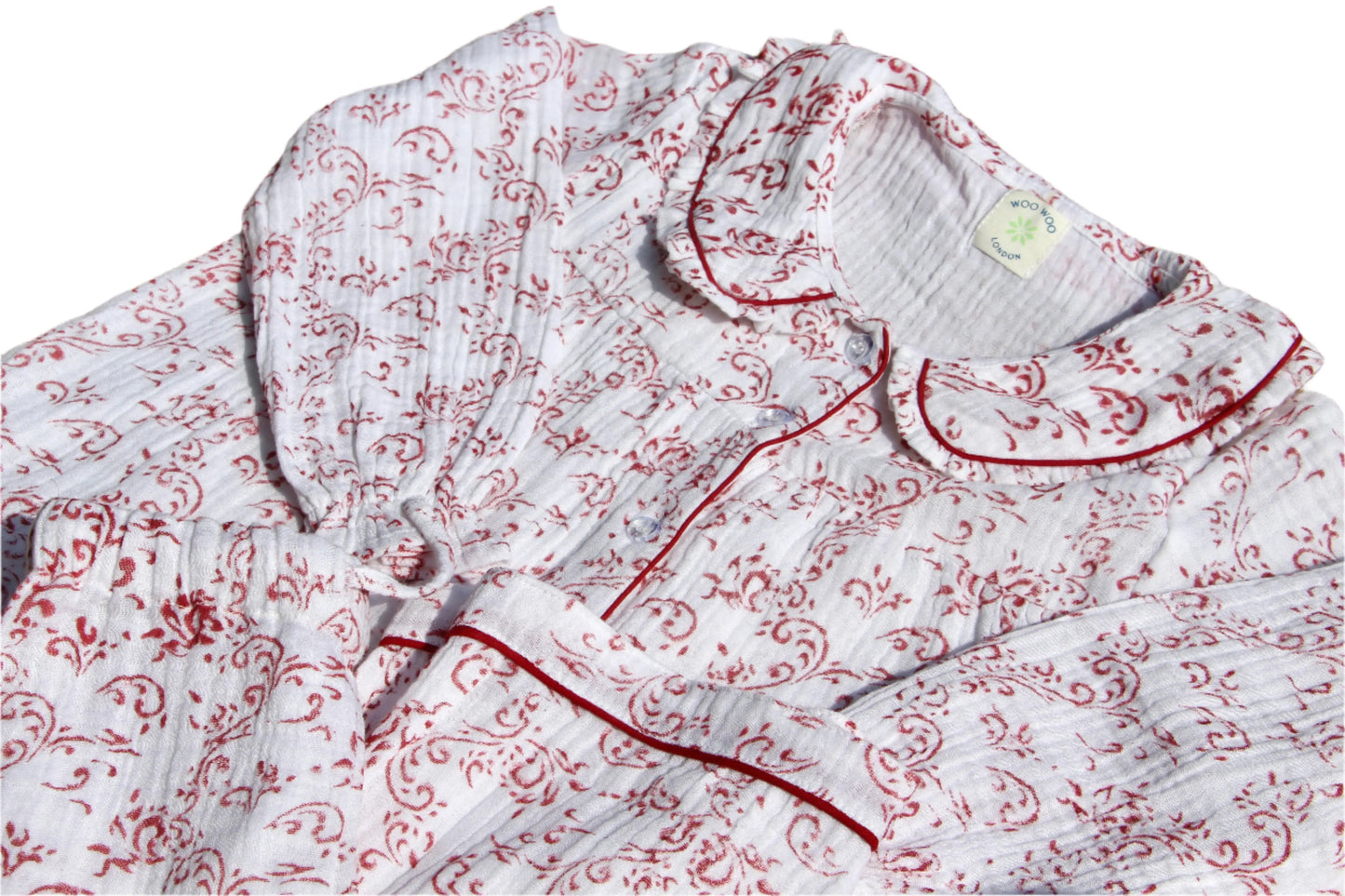 Paisley Organic Muslin Children's Pyjamas Woo Woo London