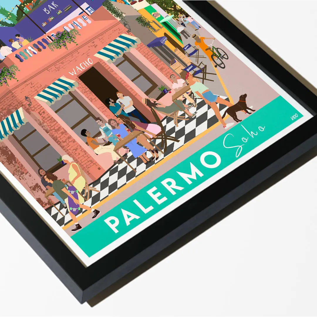 Palermo Soho - Buenos Aires Travel art by SAX Doodle