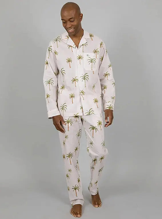 Palm Beach Mens Cotton Pyjama Trouser Set Woodstock Laundry