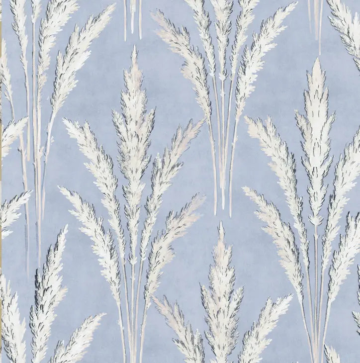Pampas - In Powder Blue - Wallpaper Print~Sisters