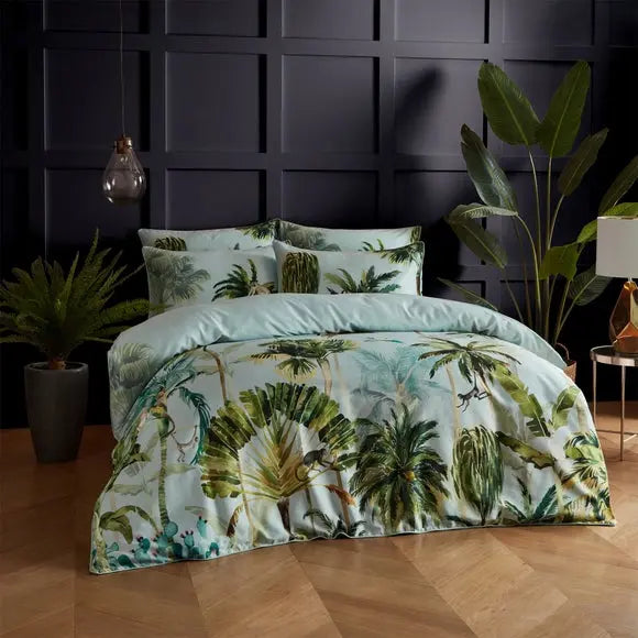 Paoletti Forsteria 100% Cotton Duvet Cover and Pillowcase Set Dunelm