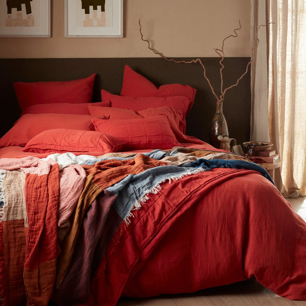 Paprika 100% Linen Bed Linen The Secret Linen Store