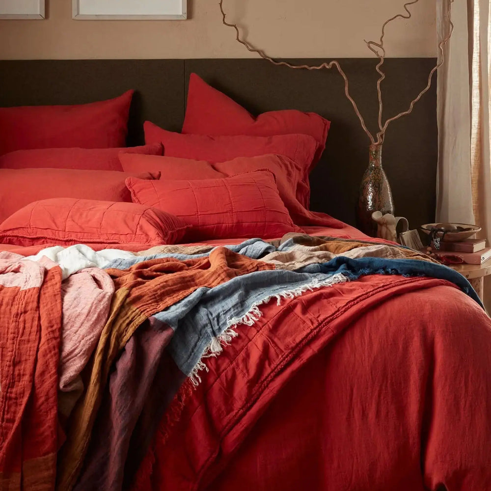 Paprika 100% Linen Bed Linen The Secret Linen Store