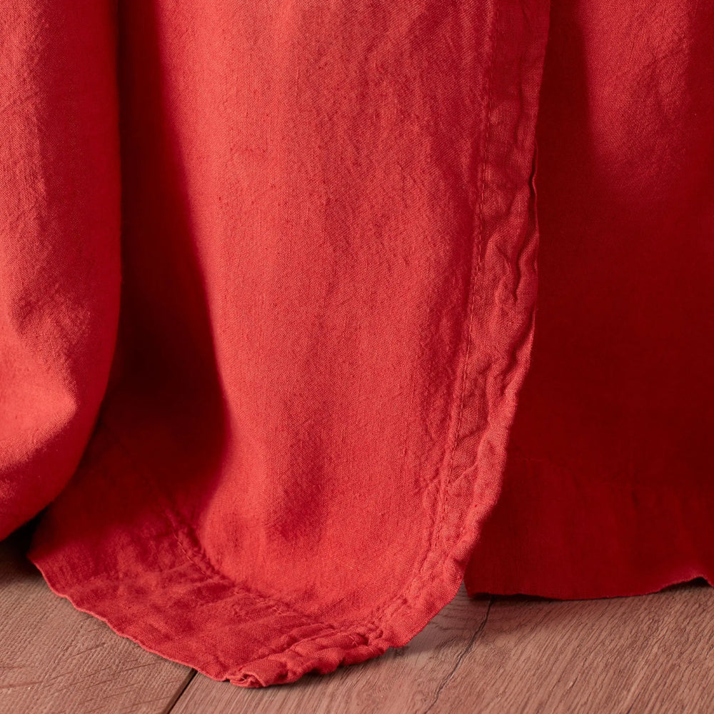 Paprika 100% Linen Loop Top Curtain (Single) The Secret Linen Store