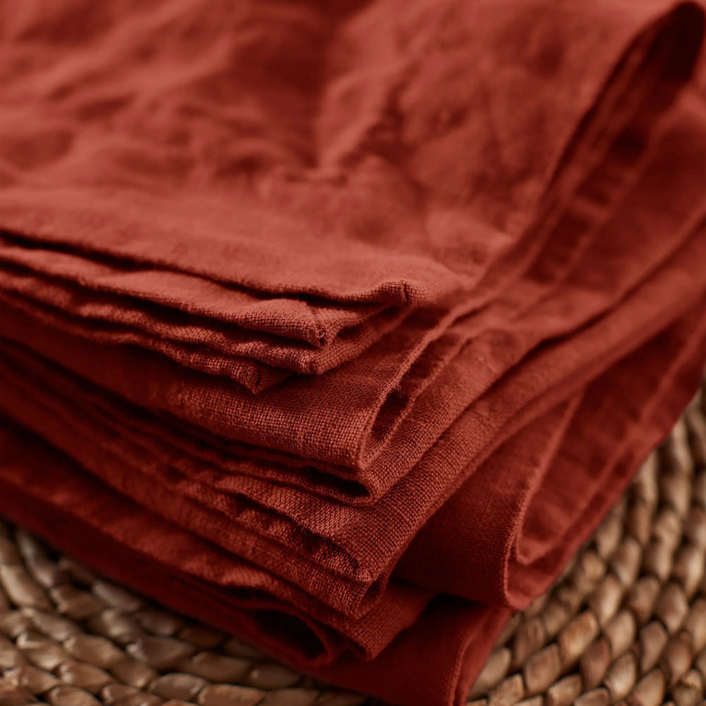 Paprika 100% Linen Napkins The Secret Linen Store