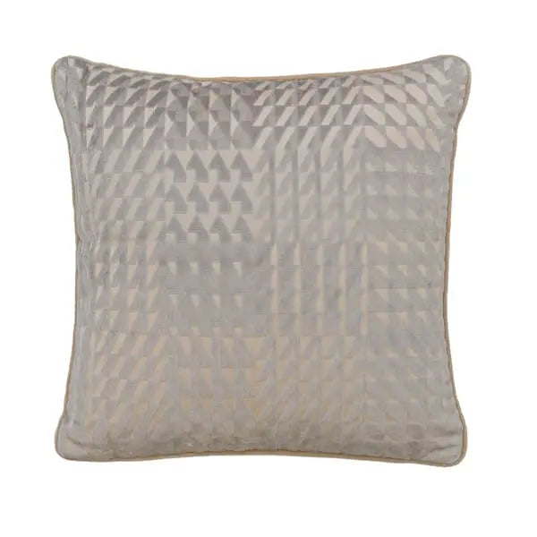 Park Smoke, Sustainable Feather, Cushion Velvet Geometric Andrew Martin