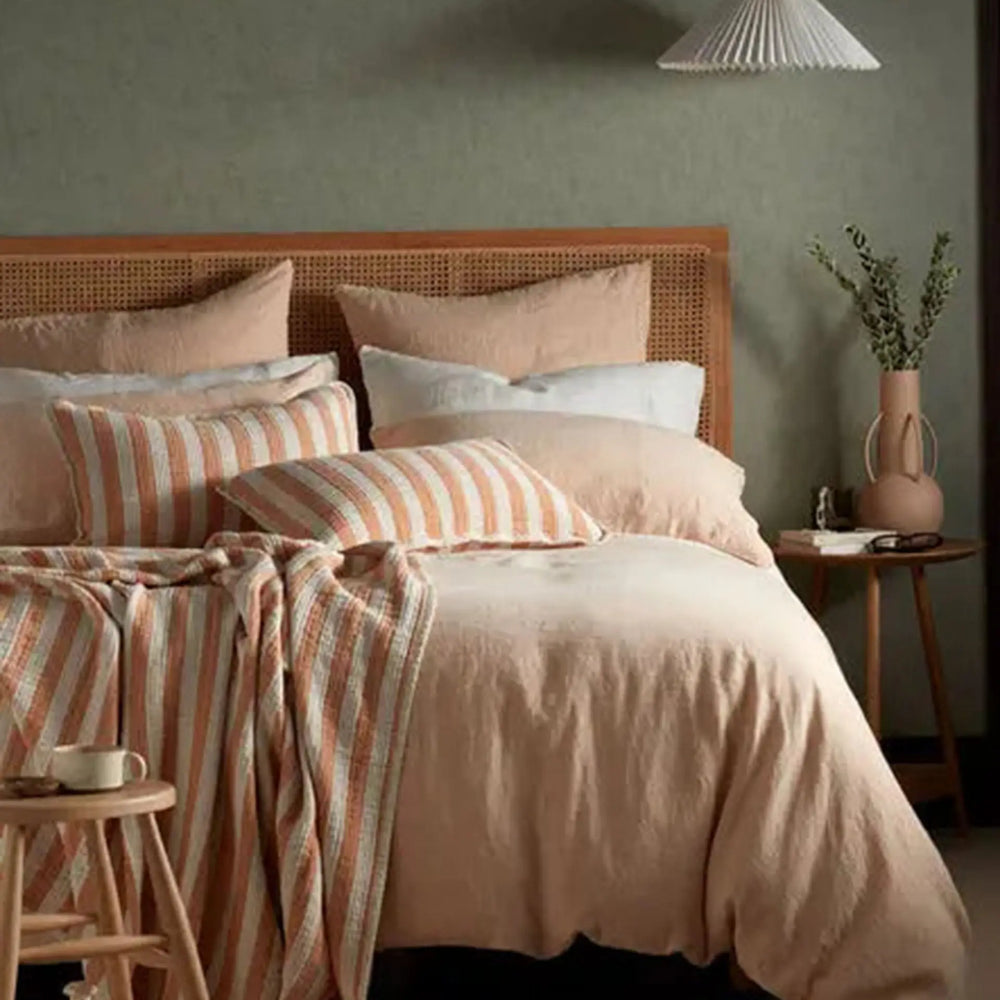Peach 100% Linen Bed Linen The Secret Linen Store